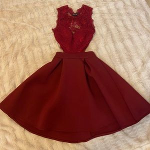 Red short dress